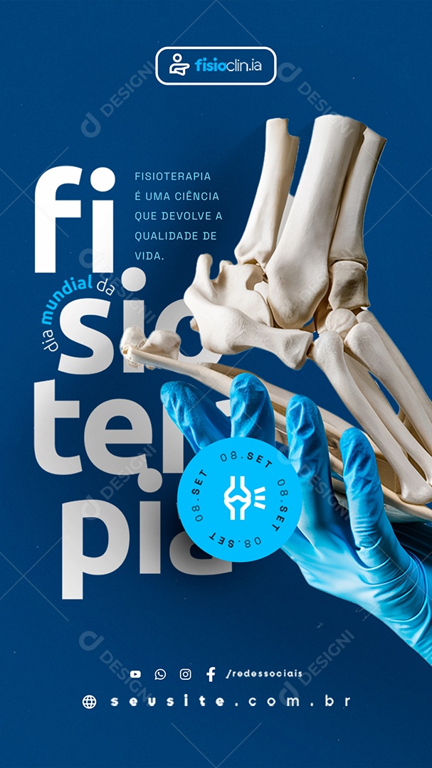 Story Dia Mundial da Fisioterapia 08 de Setembro Social Media PSD Editável