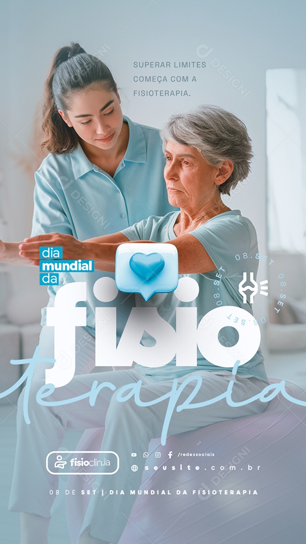 Story Dia Mundial da Fisioterapia 08 de Setembro Social Media PSD Editável