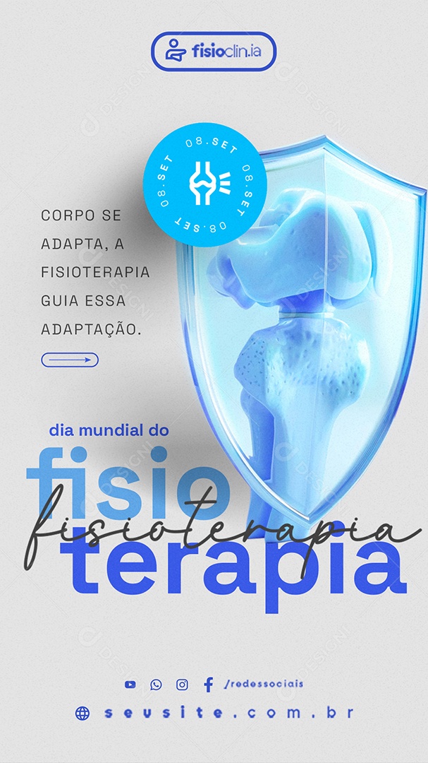 Story Dia Mundial da Fisioterapia 08 de Setembro Social Media PSD Editável