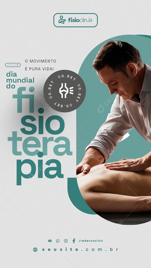 Story Dia Mundial da Fisioterapia 08 de Setembro Social Media PSD Editável