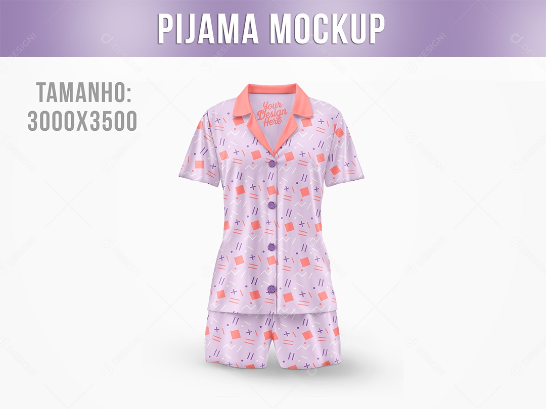 Pijama Feminino Mockup PSD Editável