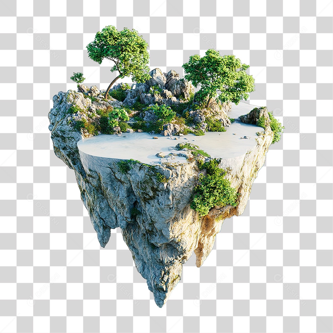 Elemento 3D Montanha PNG Transparente