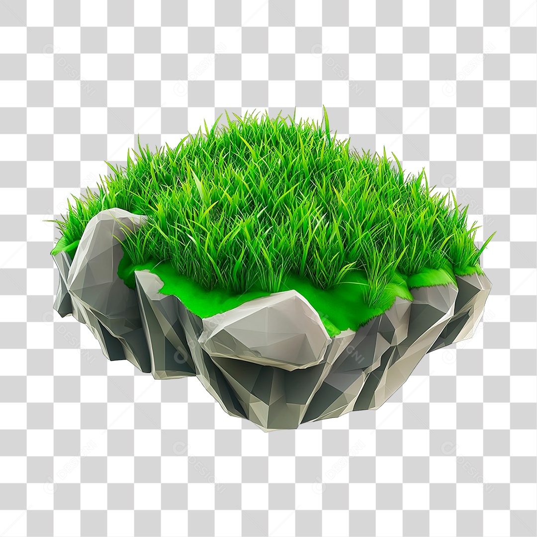 Elemento 3D Montanha PNG Transparente