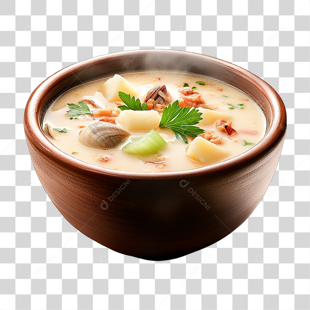 Elemento 3D Tigela de Sopa Para PNG Transparente