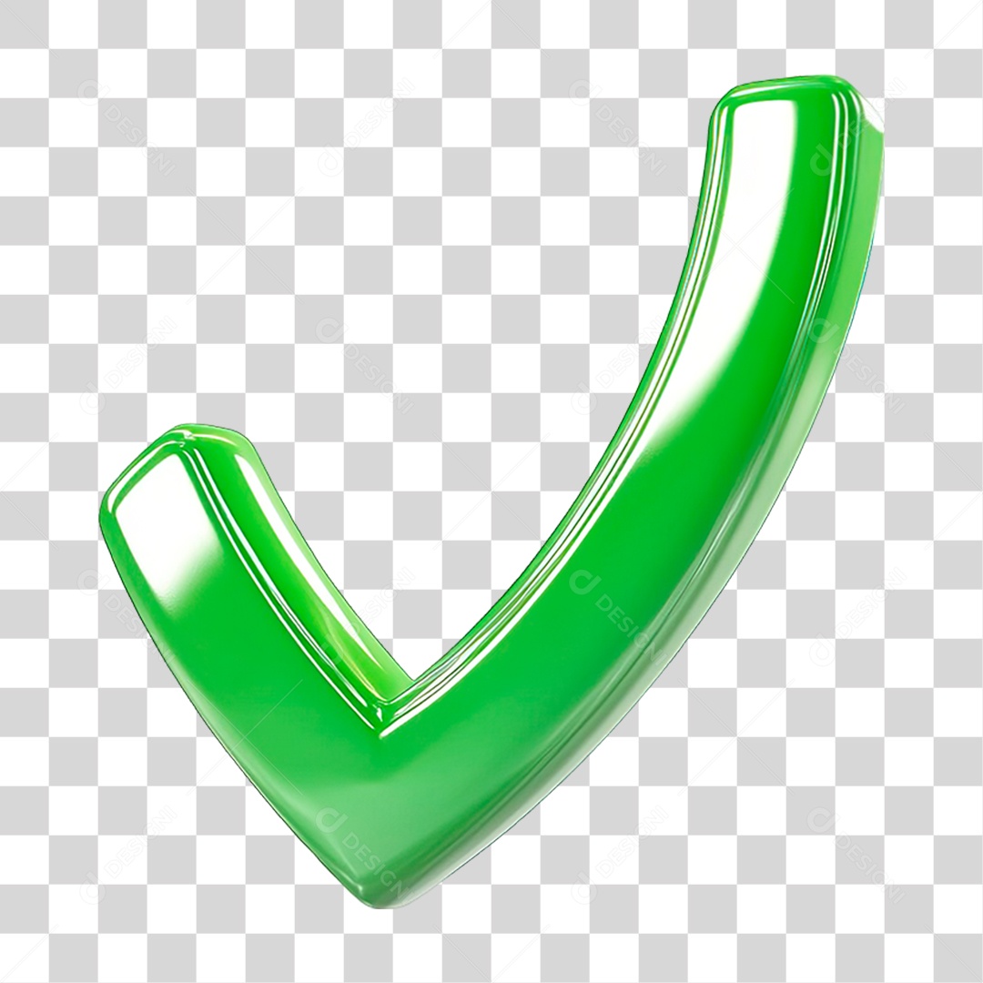 Elemento 3D Aprovado PNG Transparente