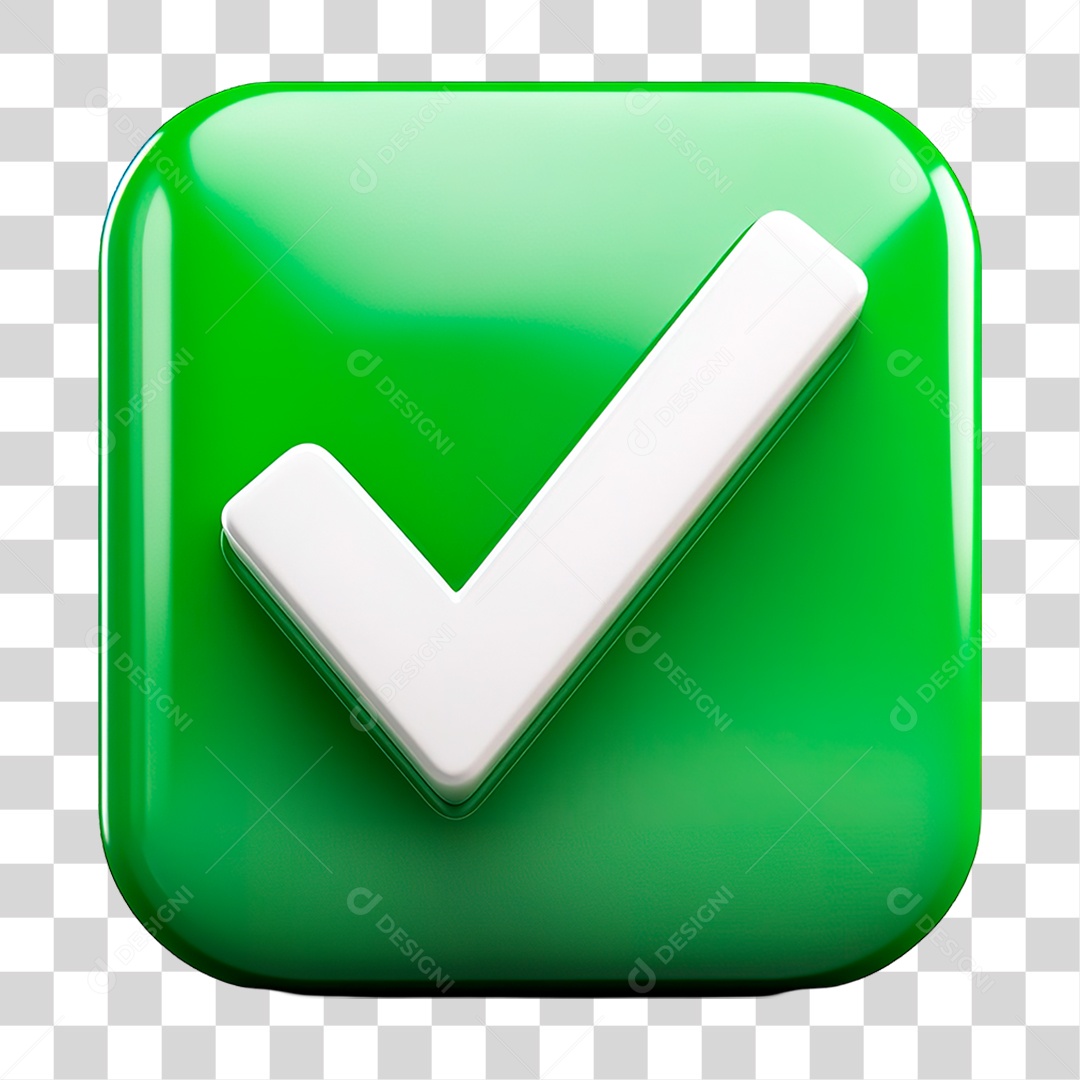 Elemento 3D Aprovado PNG Transparente