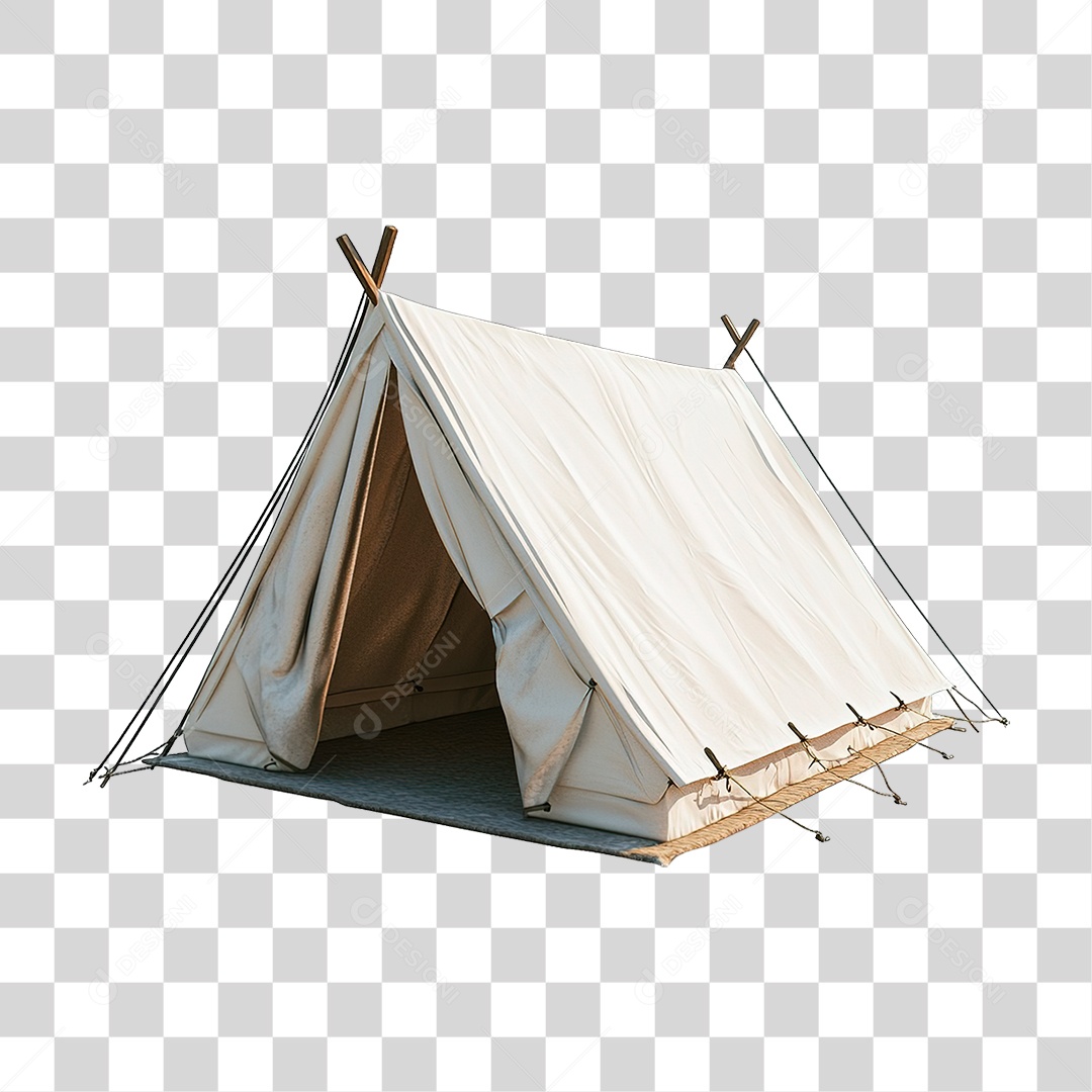 Elemento 3D Barraca de Acampamento PNG Transparente