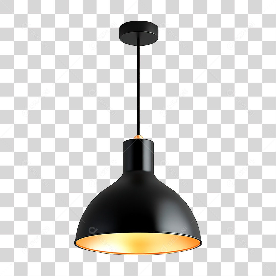 Elemento 3D Abajur PNG Transparente