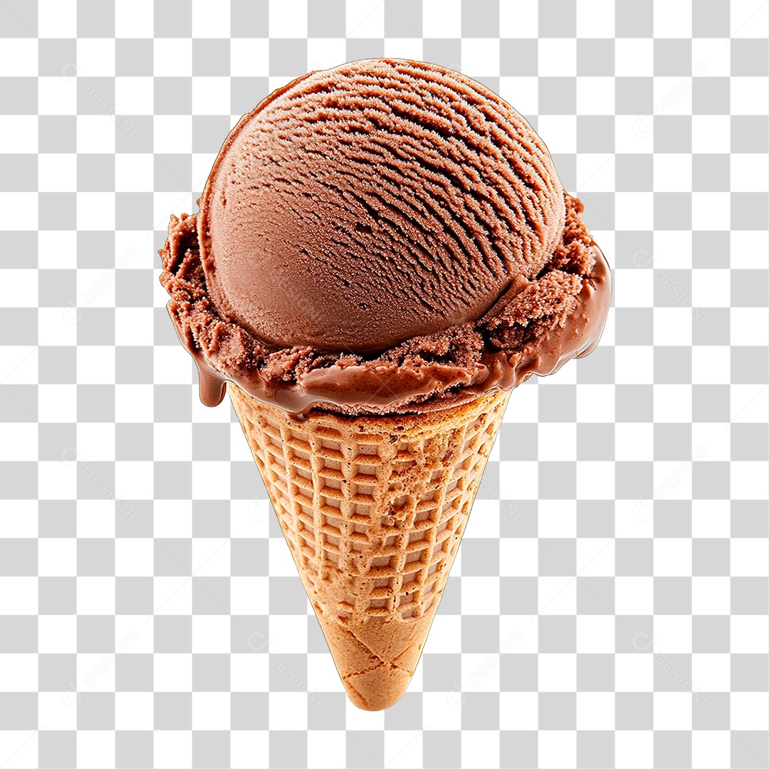 Sorvete de Casquinha PNG Transparente