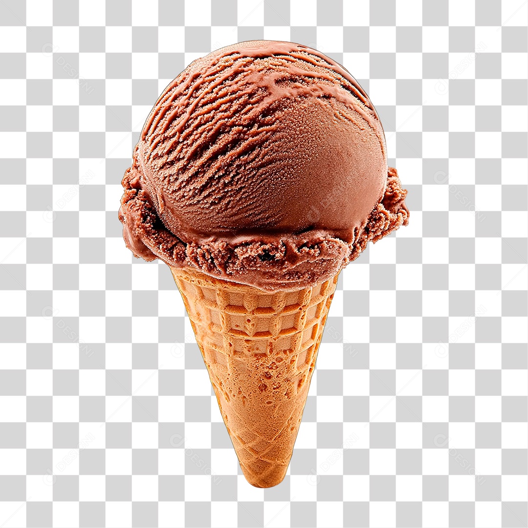 Sorvete de Casquinha PNG Transparente