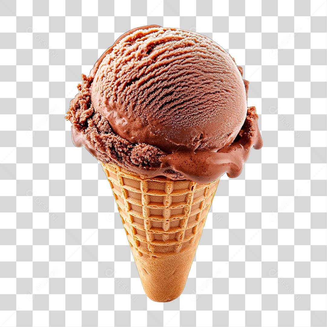 Sorvete de Casquinha PNG Transparente