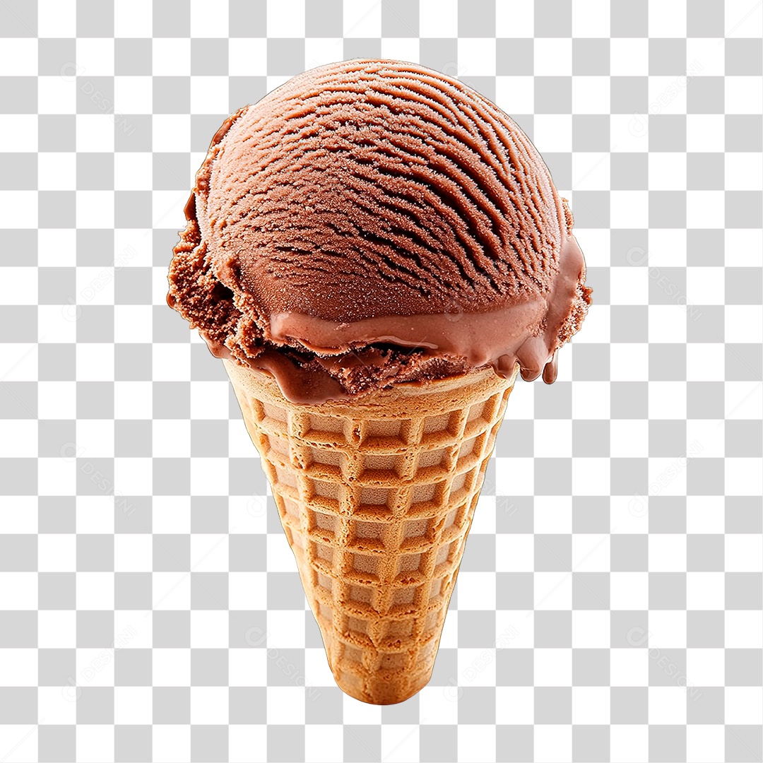 Sorvete de Casquinha PNG Transparente