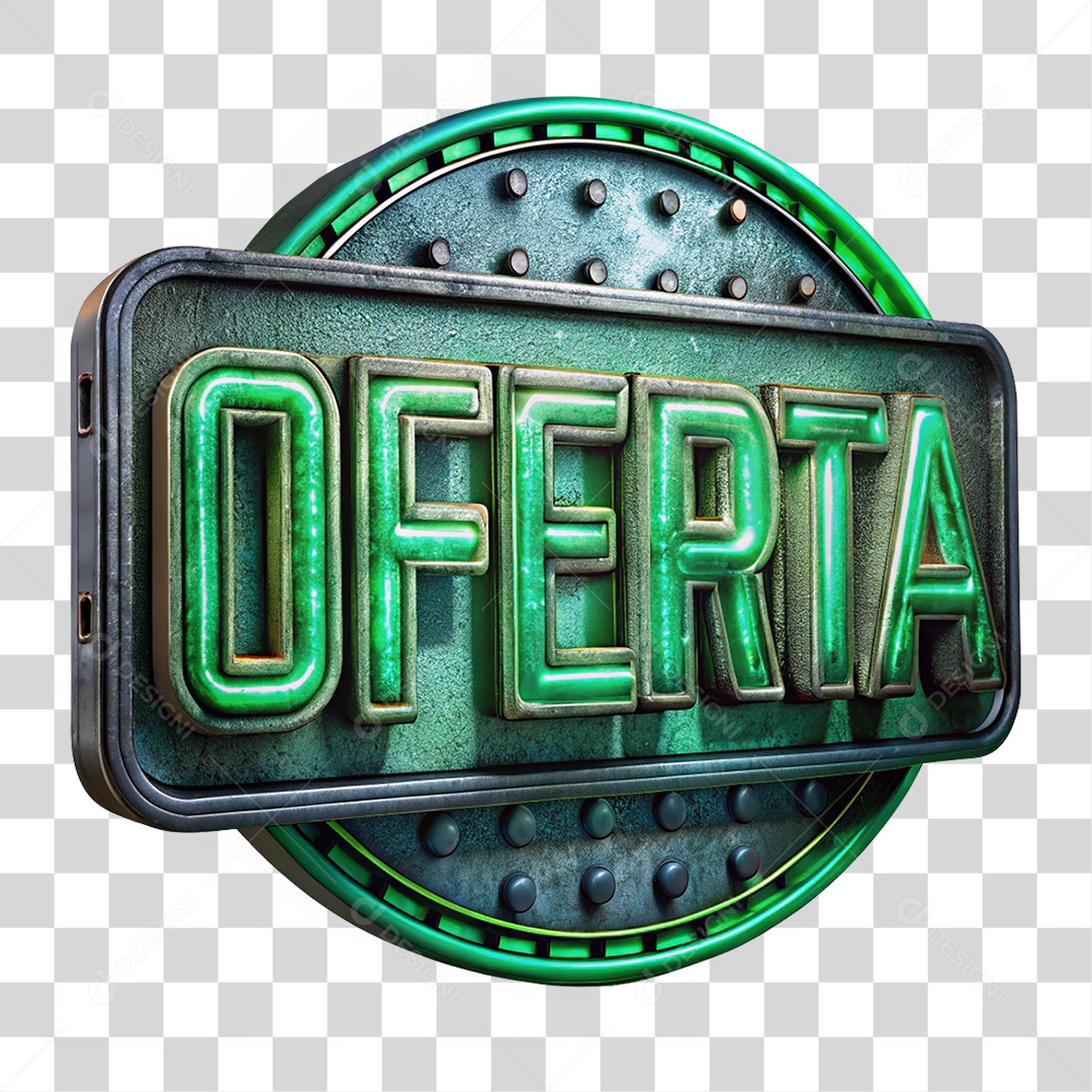 Texto 3D Oferta Letras PNG Transparente