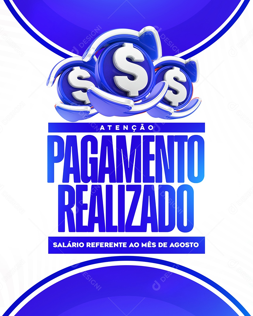 Pagamento Realizado Social Media PSD Editável