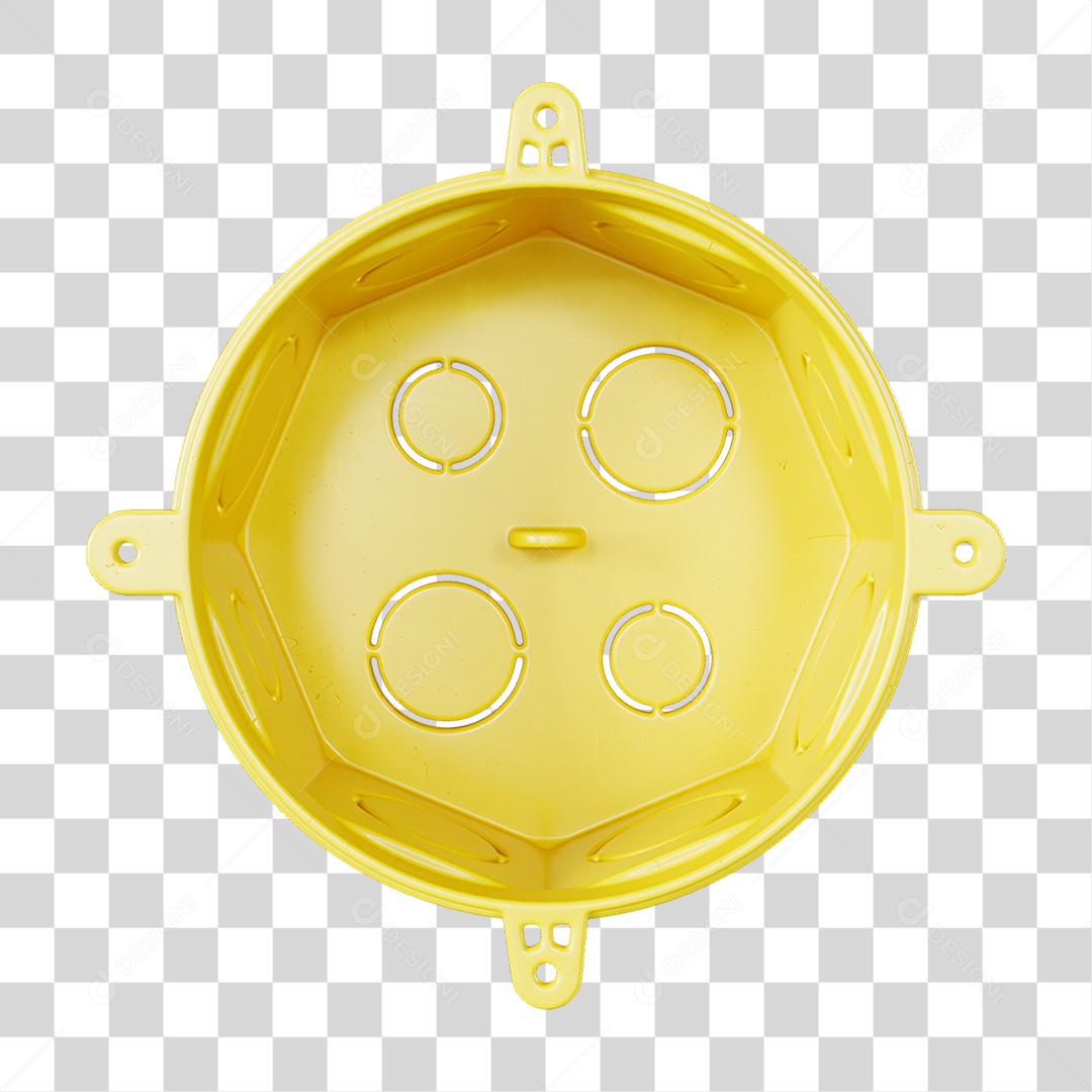 Caixa Octogonal Eletricista PNG Transparente