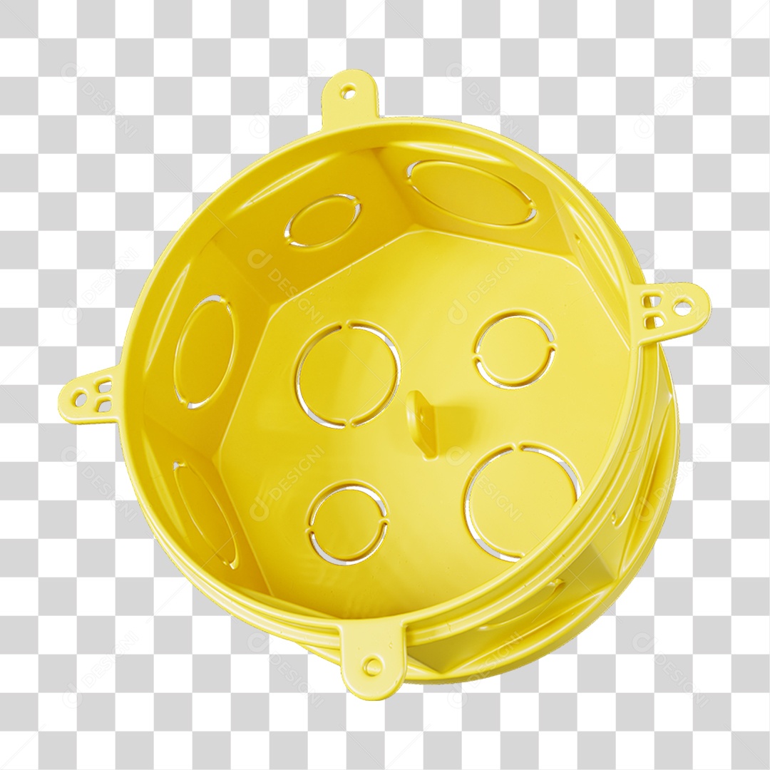 Caixa Octogonal Eletricista PNG Transparente