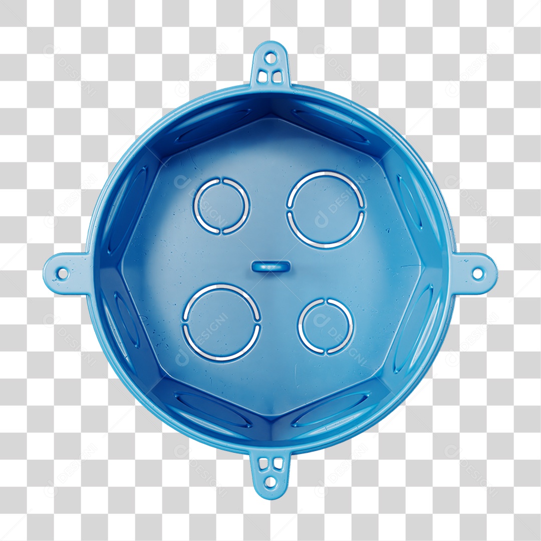 Caixa Octogonal Eletricista PNG Transparente