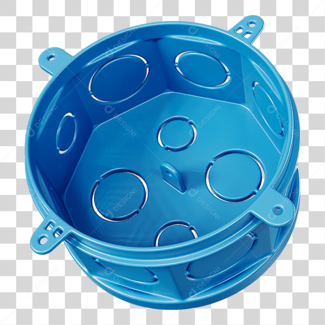 Caixa Octogonal Eletricista PNG Transparente