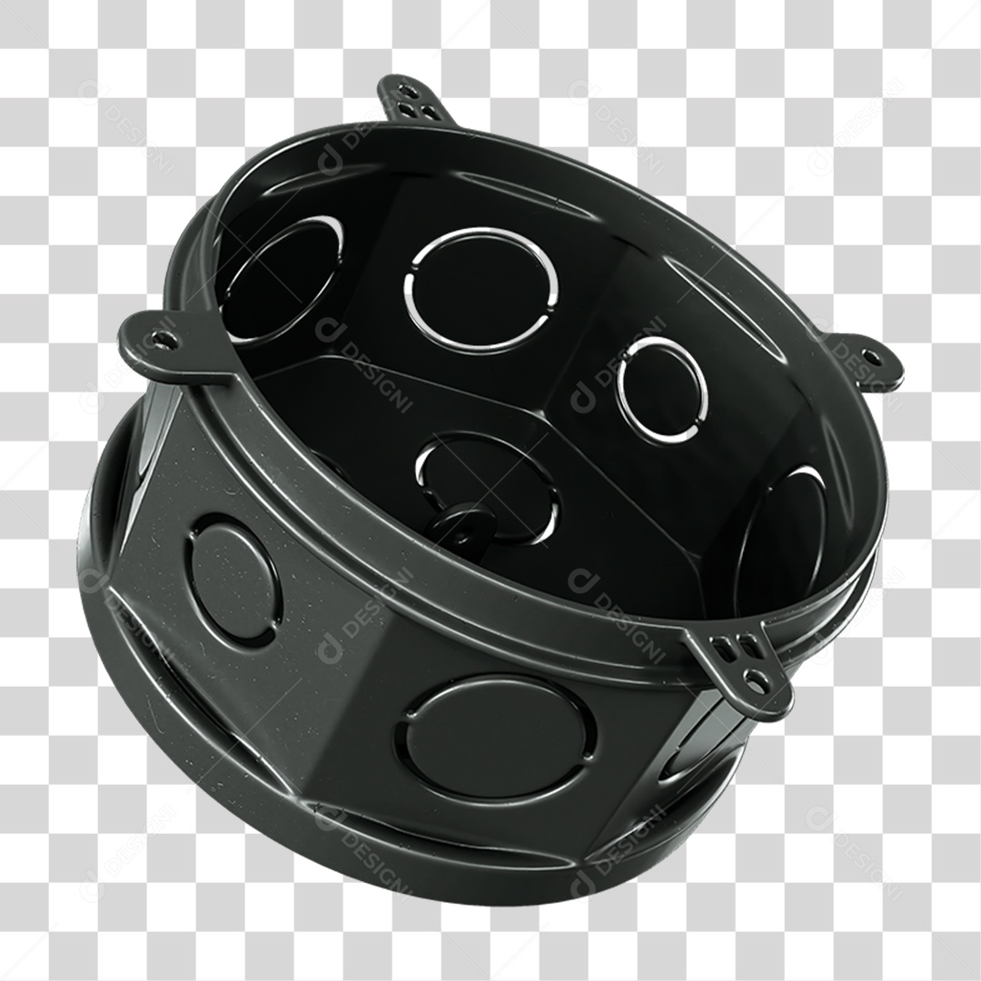 Caixa Octogonal Eletricista PNG Transparente