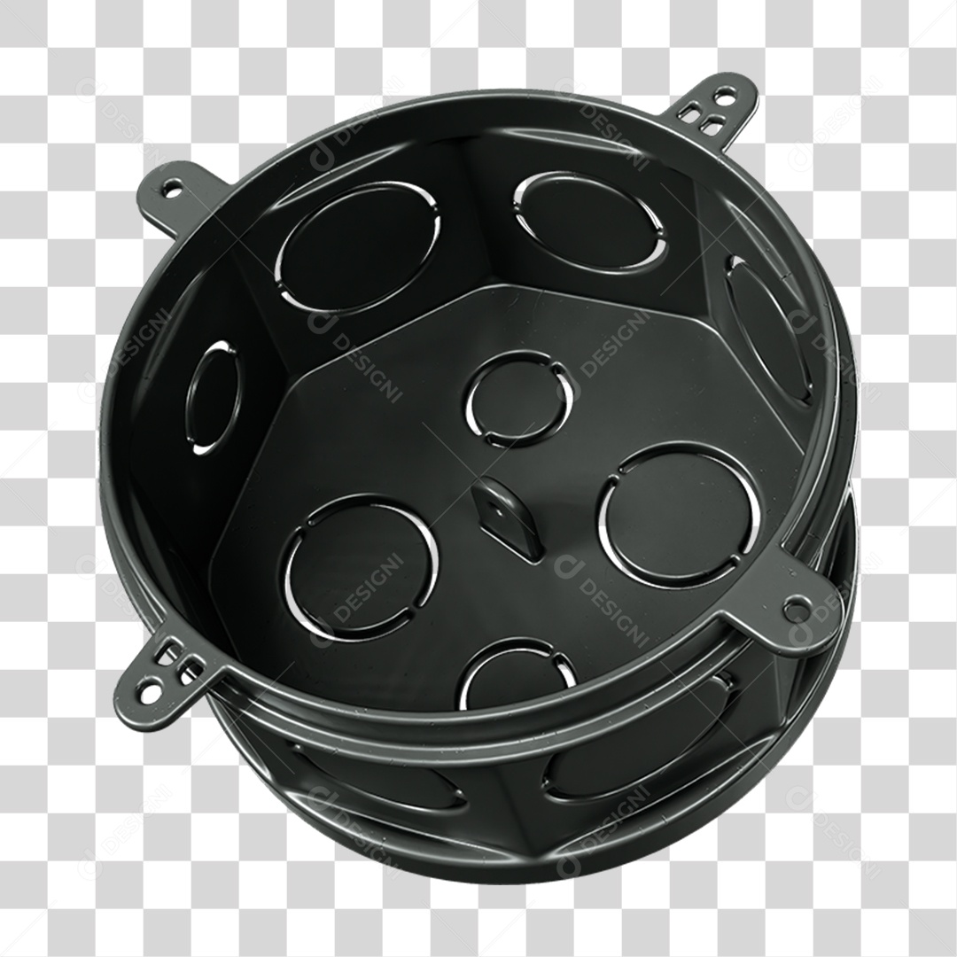 Caixa Octogonal Eletricista PNG Transparente