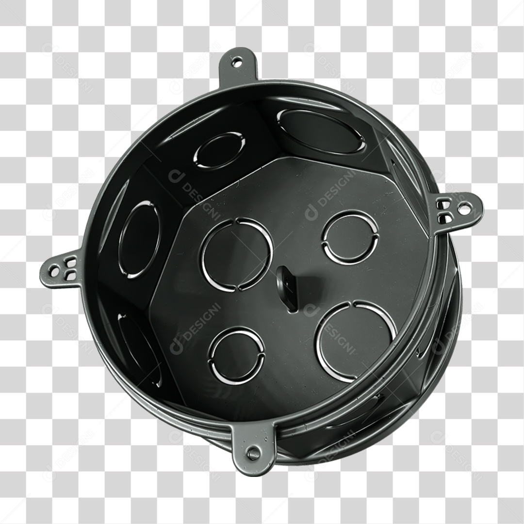 Caixa Octogonal Eletricista PNG Transparente