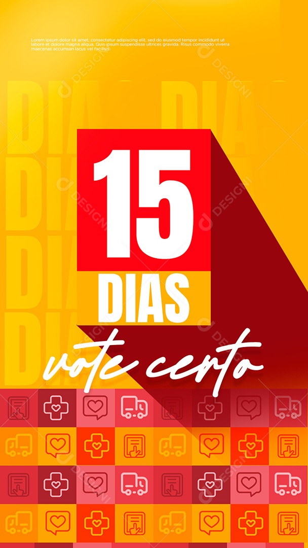 Story Vote Certo Faltam 15 Dias Social Media PSD Editável