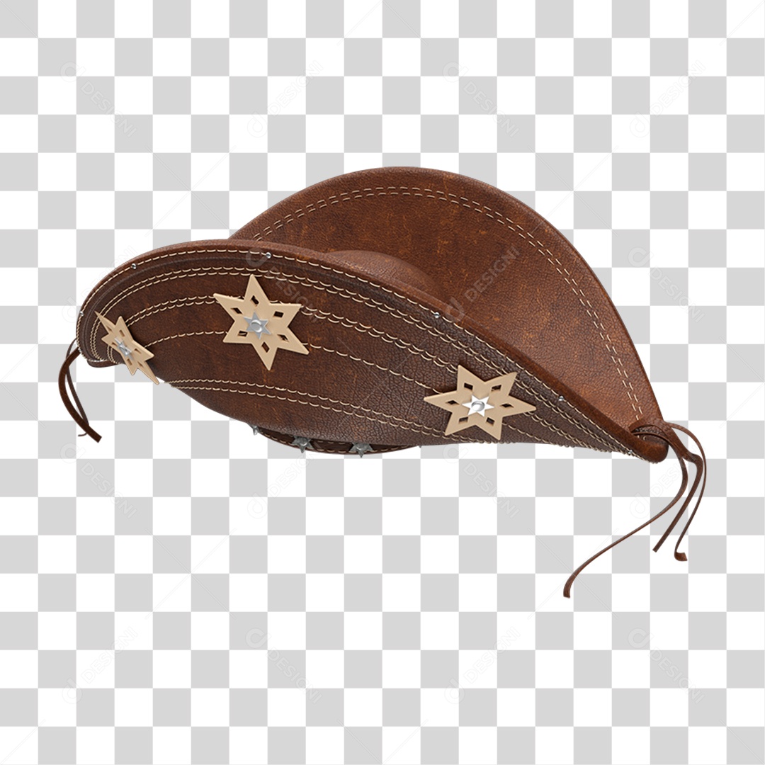Elemento 3D Chapéu Nordestino PNG Transparente