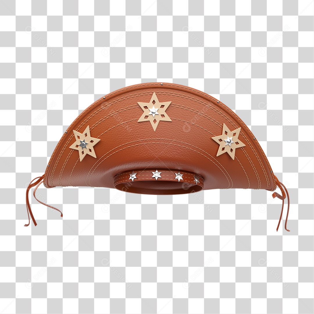 Elemento 3D Chapéu Nordestino PNG Transparente
