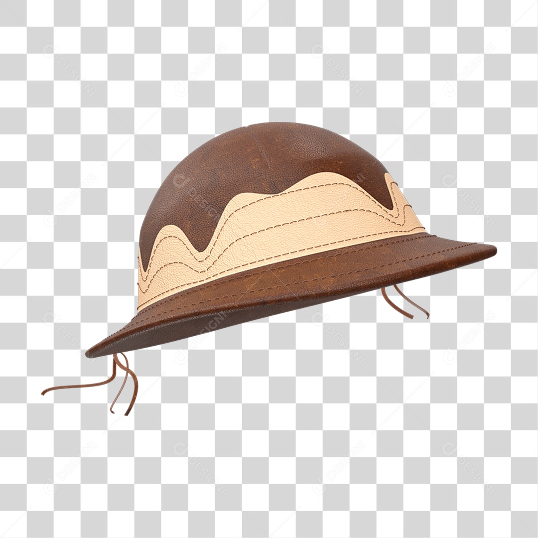 Elemento 3D Chapéu Nordestino PNG Transparente