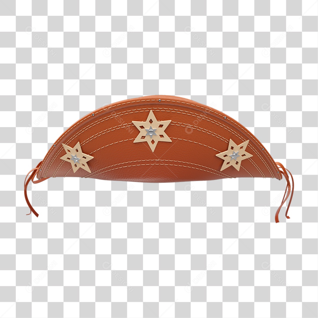 Elemento 3D Chapéu Nordestino PNG Transparente