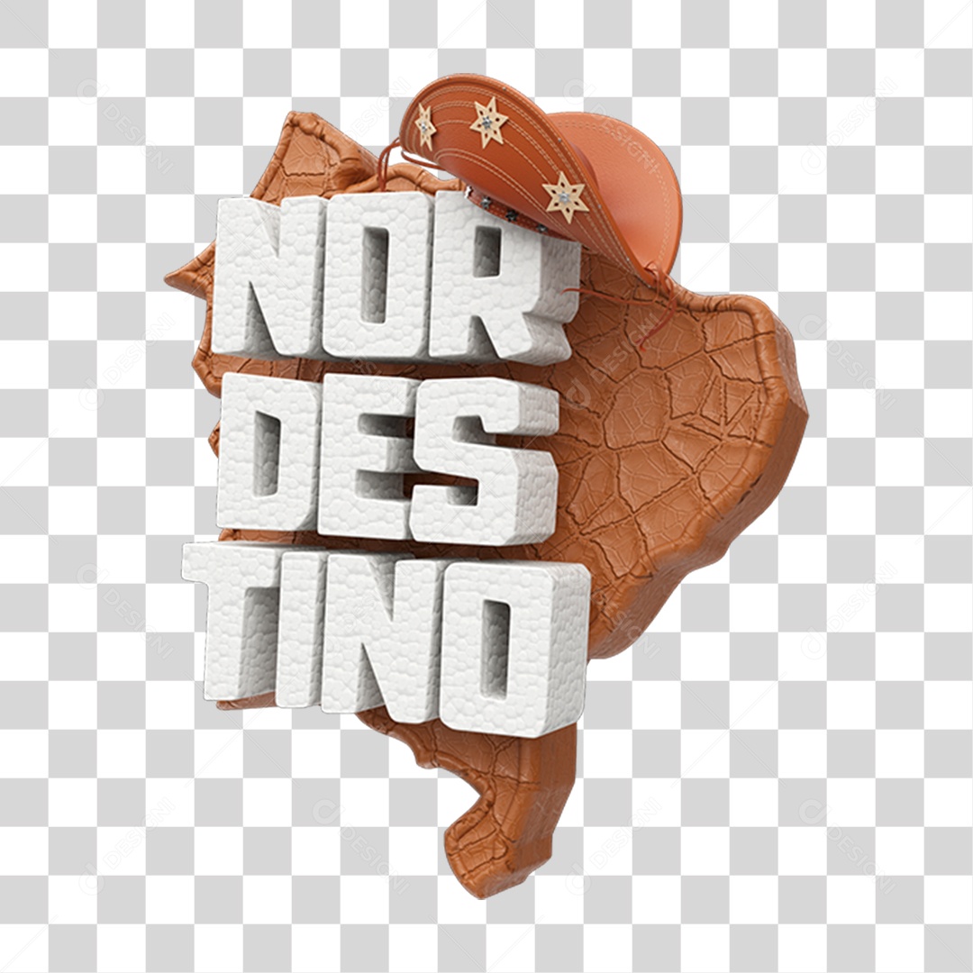 Selo 3D Nordestino PNG Transparente