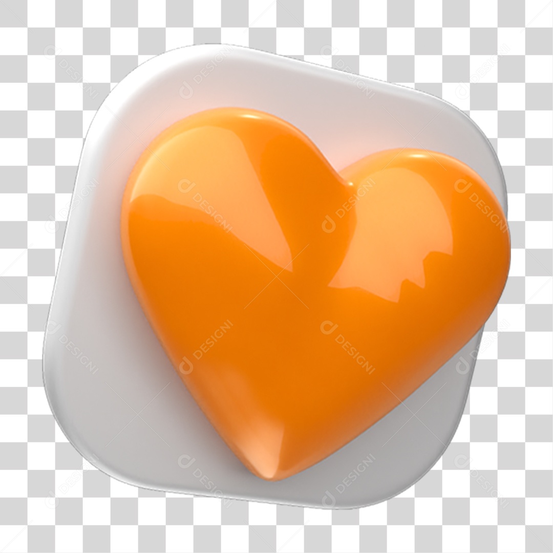 Placa com Coração PNG Transparente