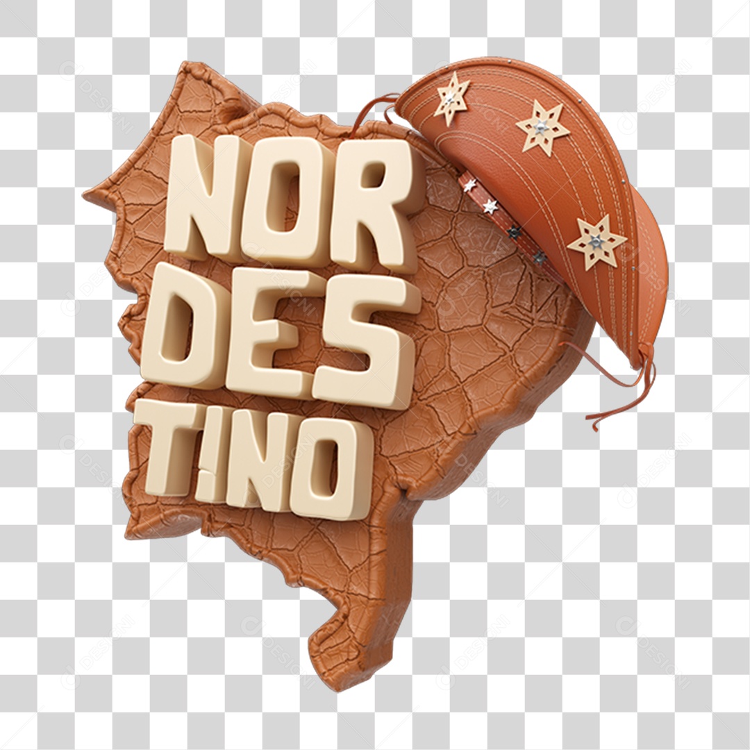 Selo 3D Nordestino PNG Transparente