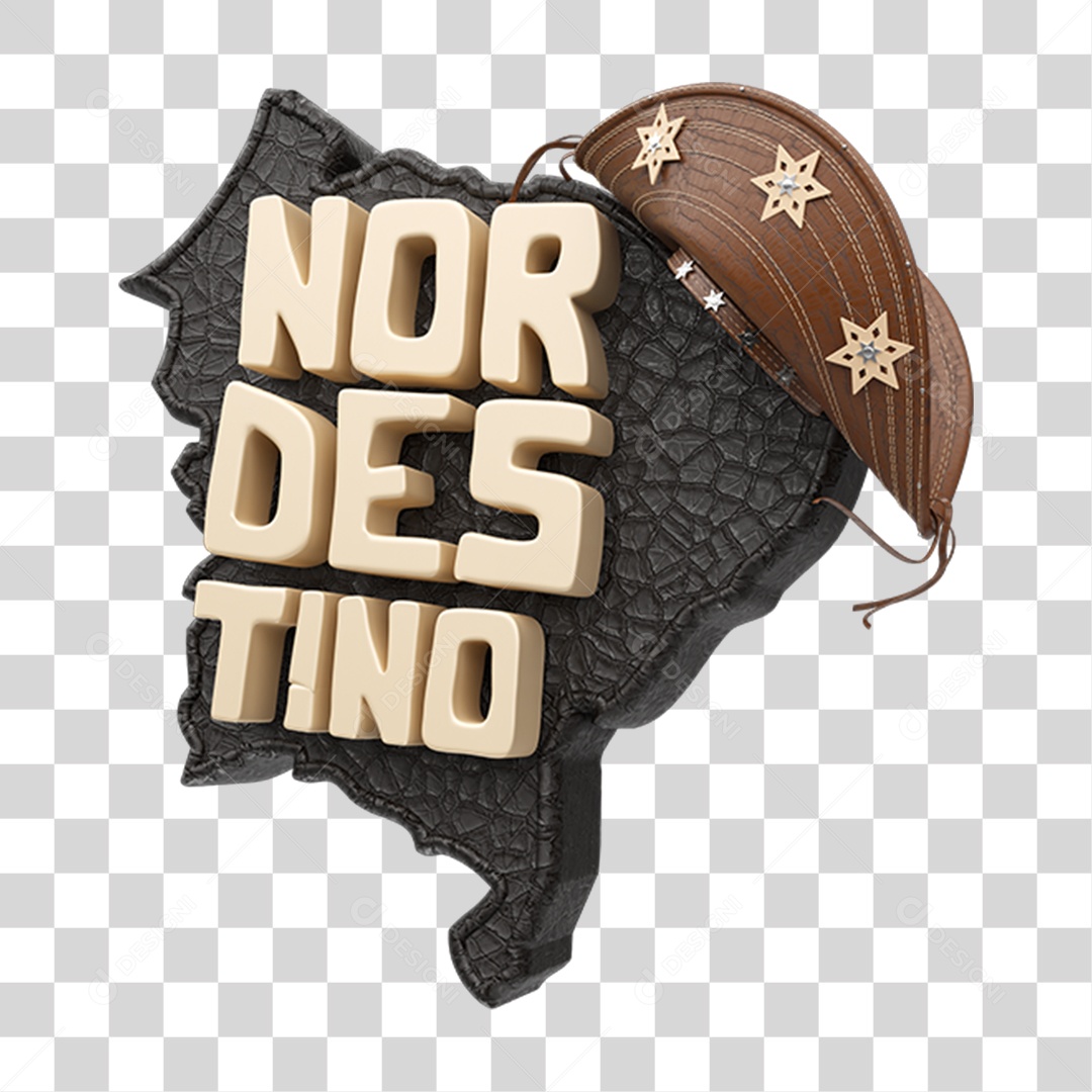 Selo 3D Nordestino PNG Transparente