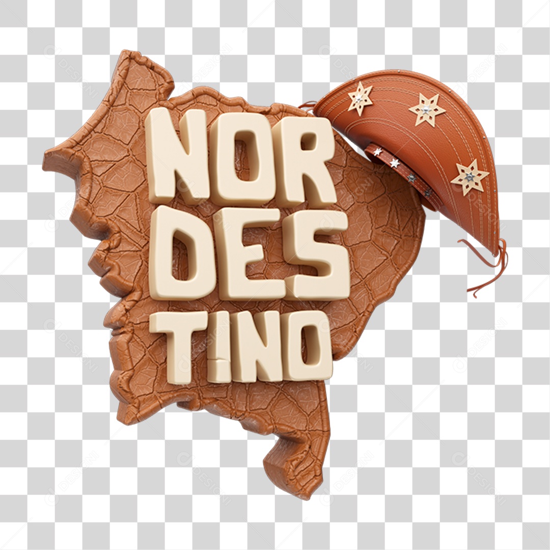 Selo 3D Nordestino PNG Transparente