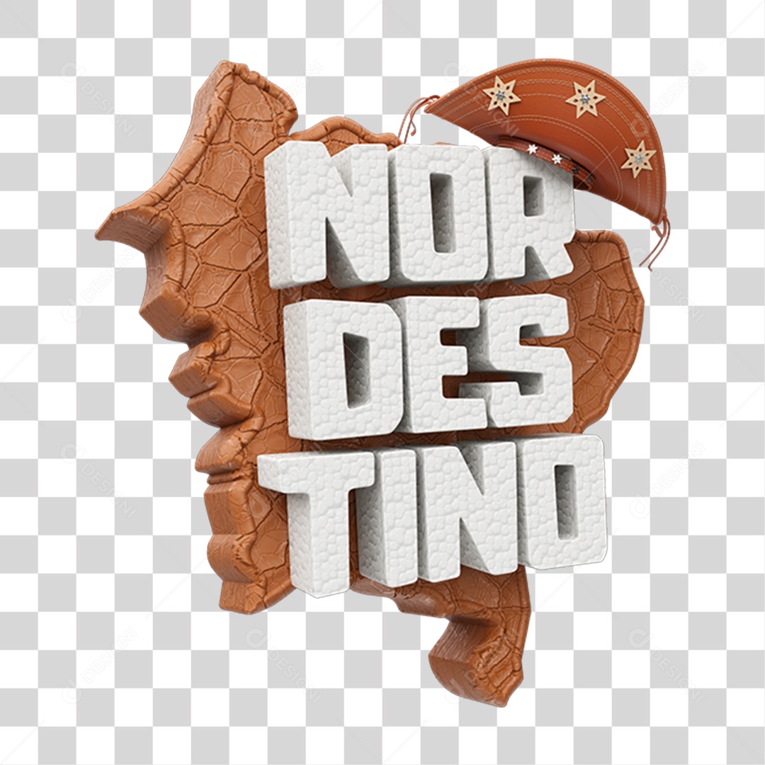 Selo 3D Nordestino PNG Transparente