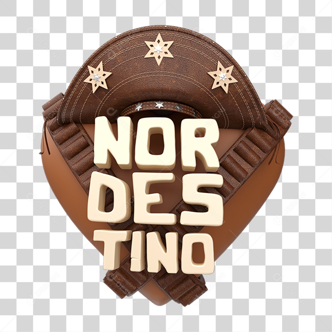 Selo 3D Nordestino PNG Transparente