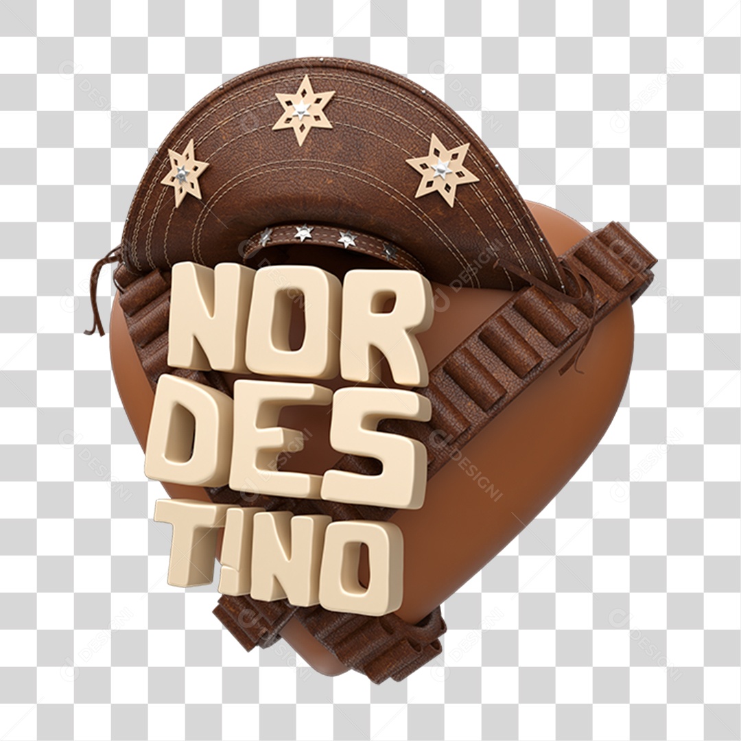 Selo 3D Nordestino PNG Transparente