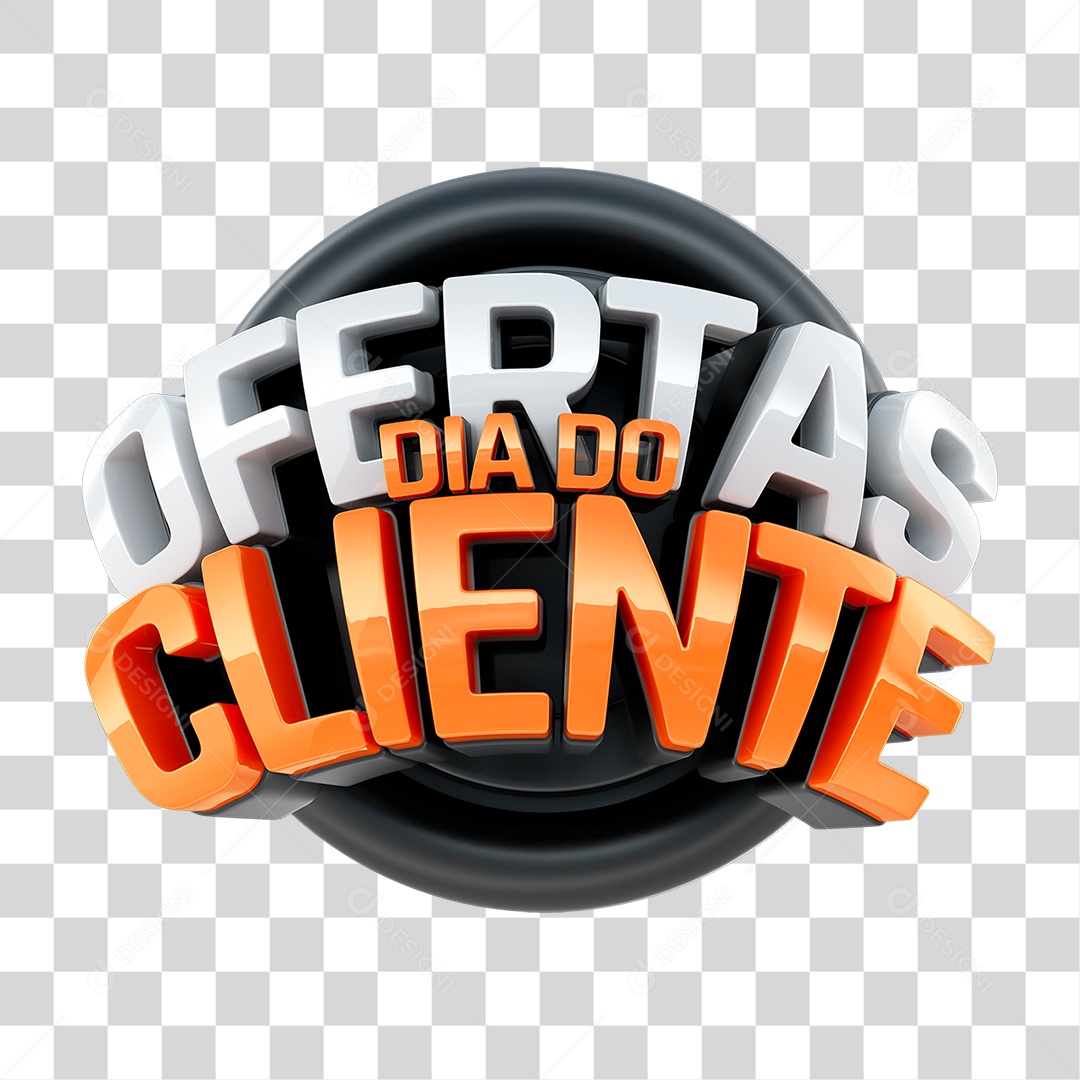 Selo 3D Ofertas do Cliente PNG Transparente