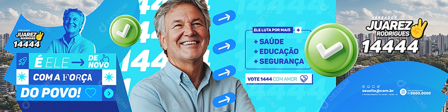 Carrossel Política é Ele de Novo Social Media PSD Editável