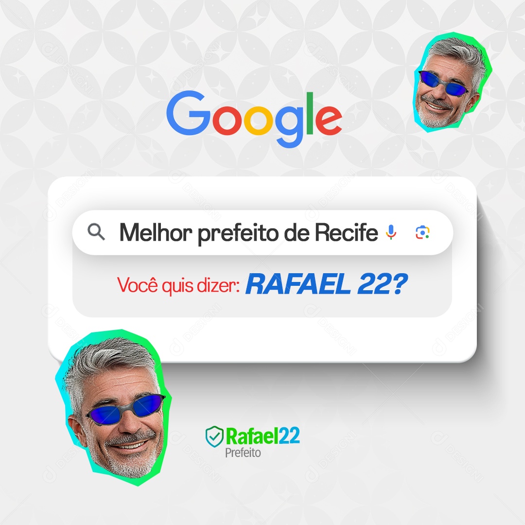 Política Melhor Prefeito de Recife Social Media PSD Editável