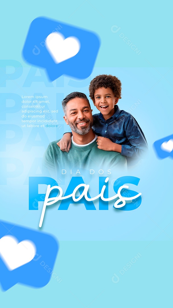 Story Feliz Dia Dos Pais 11 de Agosto Social Media PSD Editável