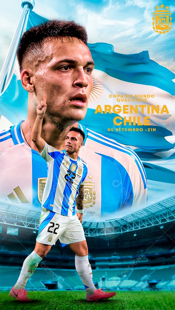 Flyer Matchday Jogador De Futebol Social Mídia PSD Editável