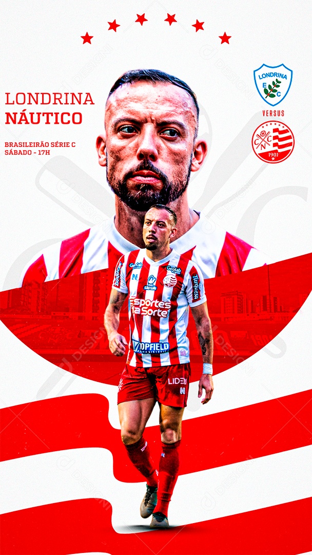 Flyer Matchday Jogador De Futebol Social Mídia PSD Editável