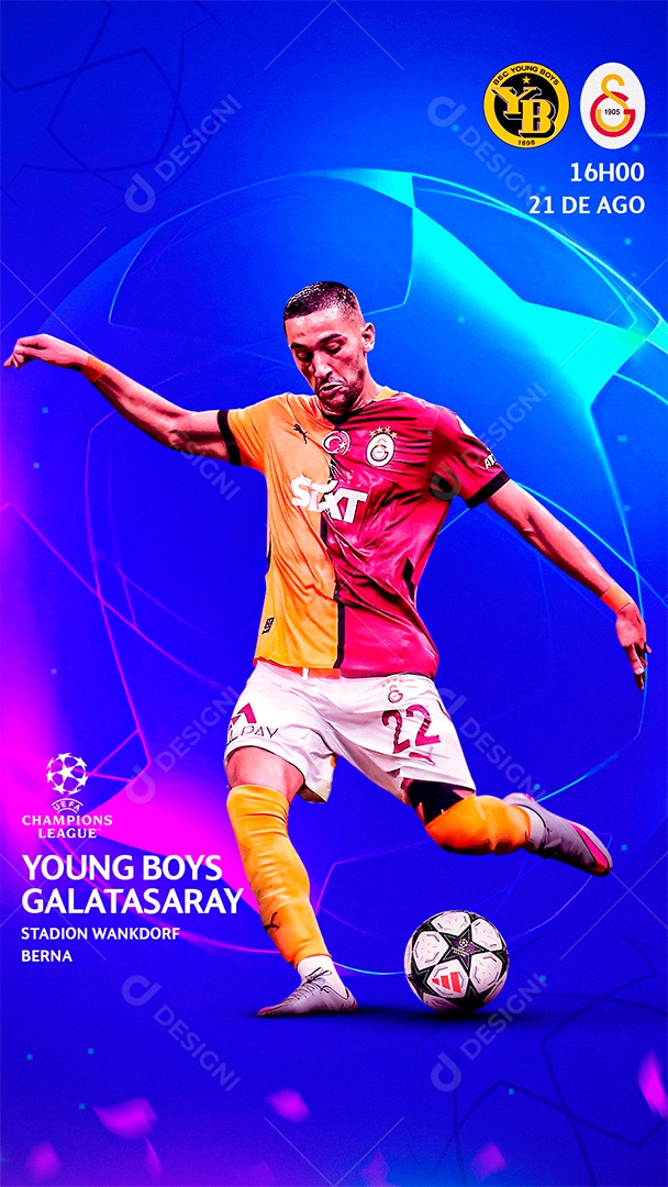 Story Matchday Jogador de Futebol Social Media PSD Editável