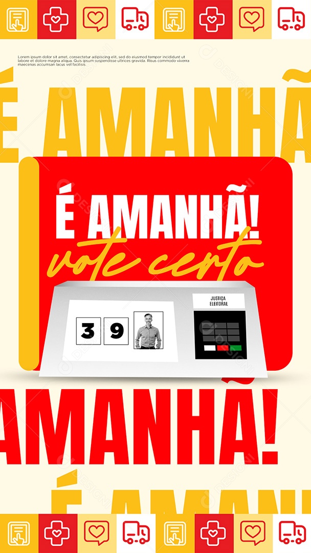 Política Vote Certo Social Media PSD Editável