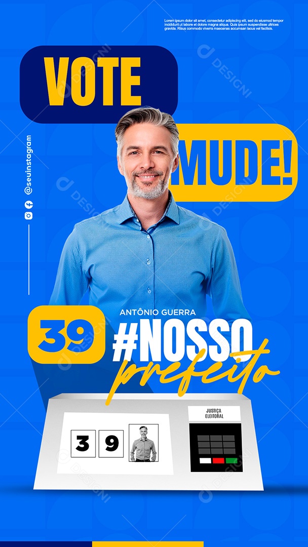 Story Campanha política Social Media PSD Editável