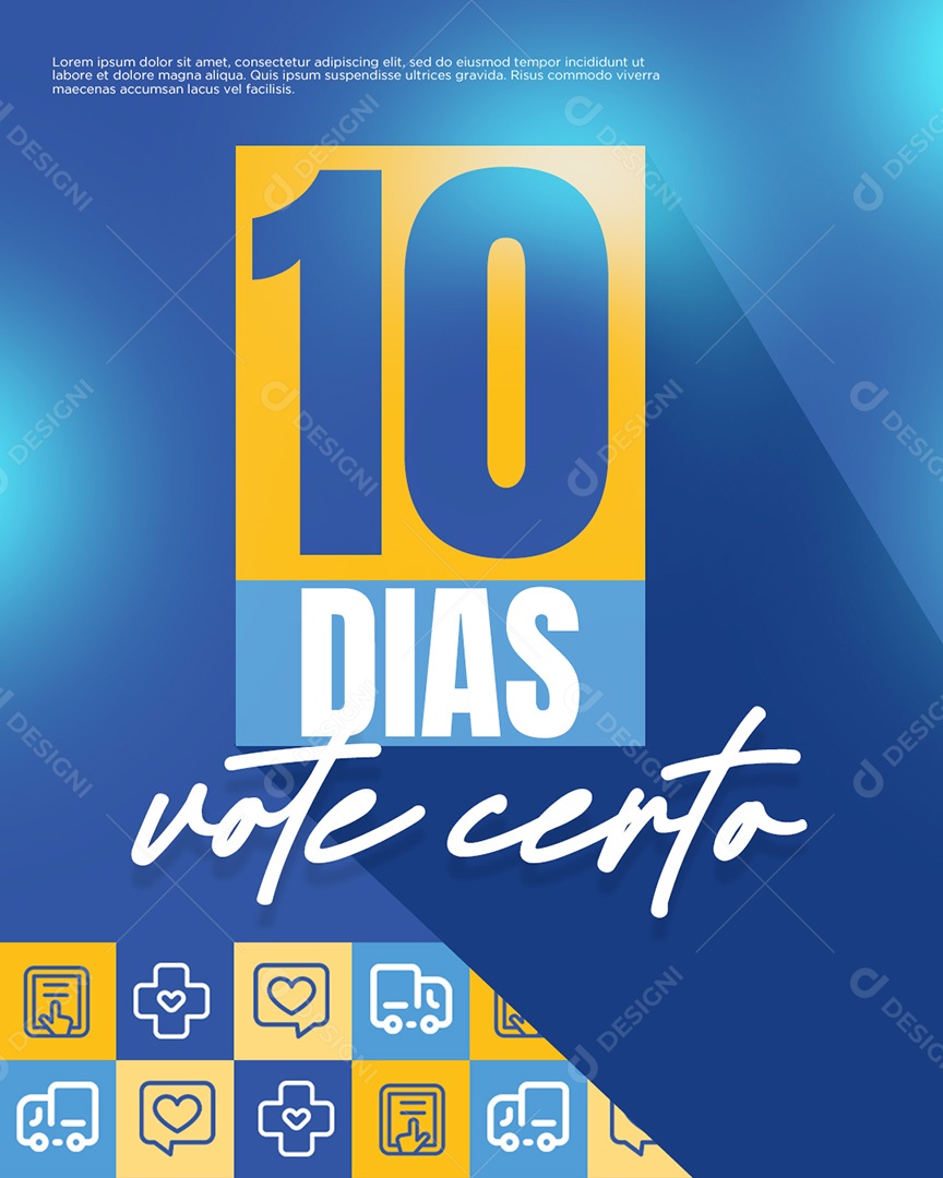 Vote Certo Faltam 10 Dias Social Media PSD Editável