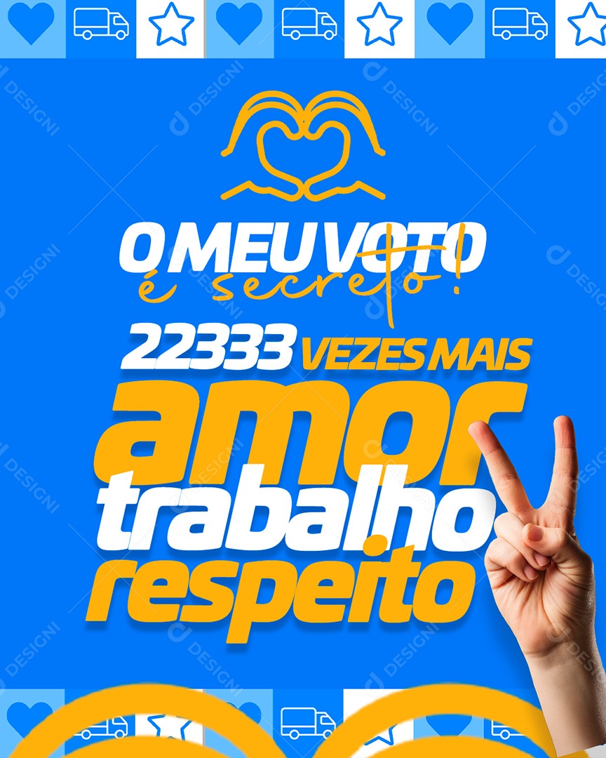 Política Meu Voto é Secreto Social Media PSD Editável