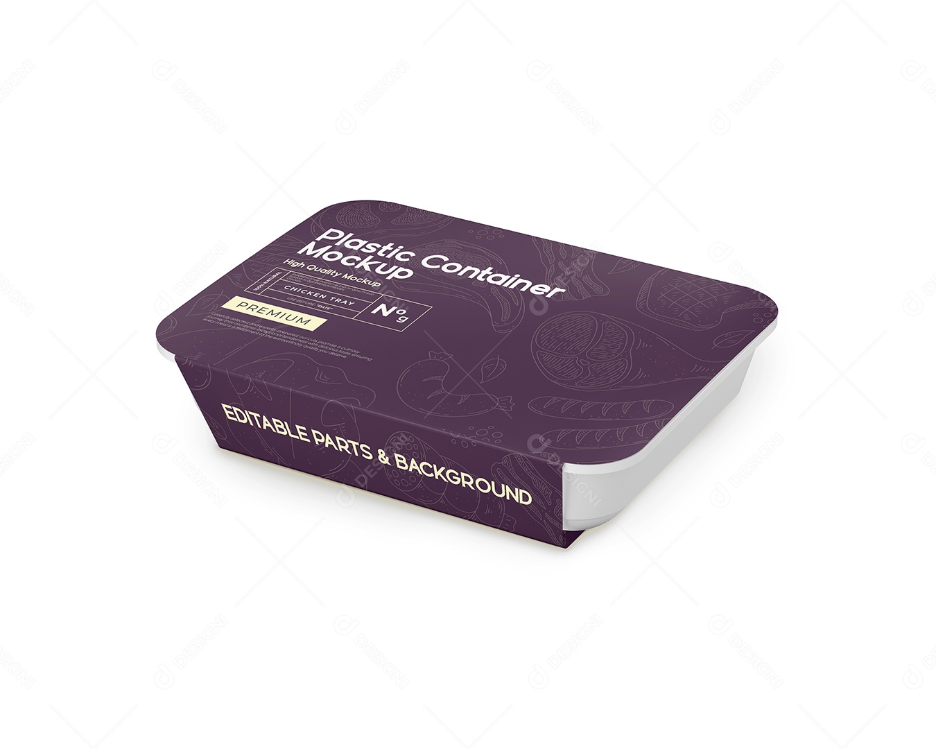 Recipiente De Plástico PSD Editável Mockup